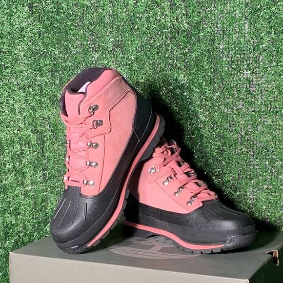 Timberland Junior Euro Hiker Shell Toe Boot Pink - Picture 2 of 4